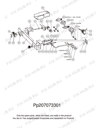 Взрыв-схема холодильника Dometic A552KA - Схема узла Armature/fitting